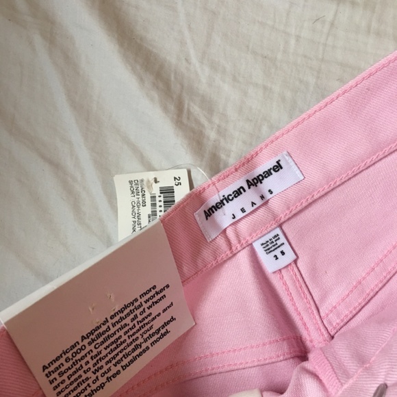 RARE AMERICAN APPAREL vintage y2k high waisted denim shorts - Picture 2 of 3